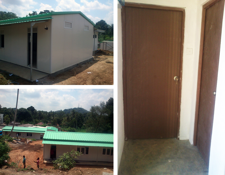 Construction of Police Building using pre fabricated panels at Weligepola